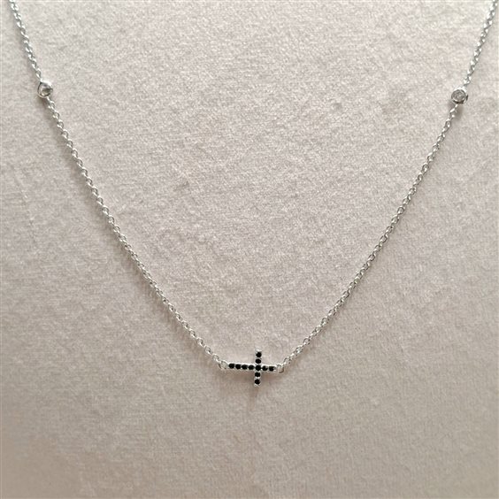 Collana Fanton Gioielli Donna COLLANE ORO in Oro bianco Cubic Zirconia CP114-5_52 - CP114-5_52